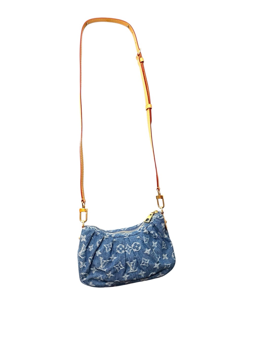 Louis Vuitton Monogram Denim Pochette Valley Blue